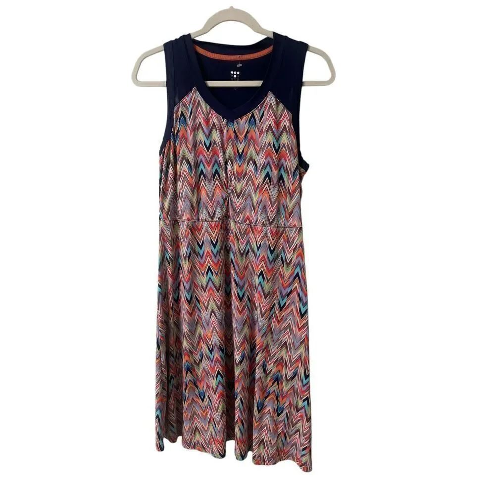 Title Nine Hilary’s mesh magic chevron print athletic dress Medium